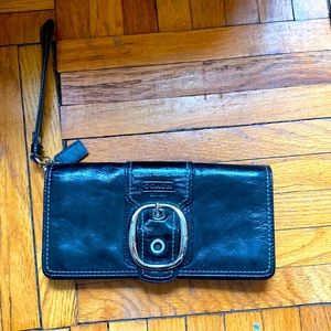 Black Coach Clutch Wallet